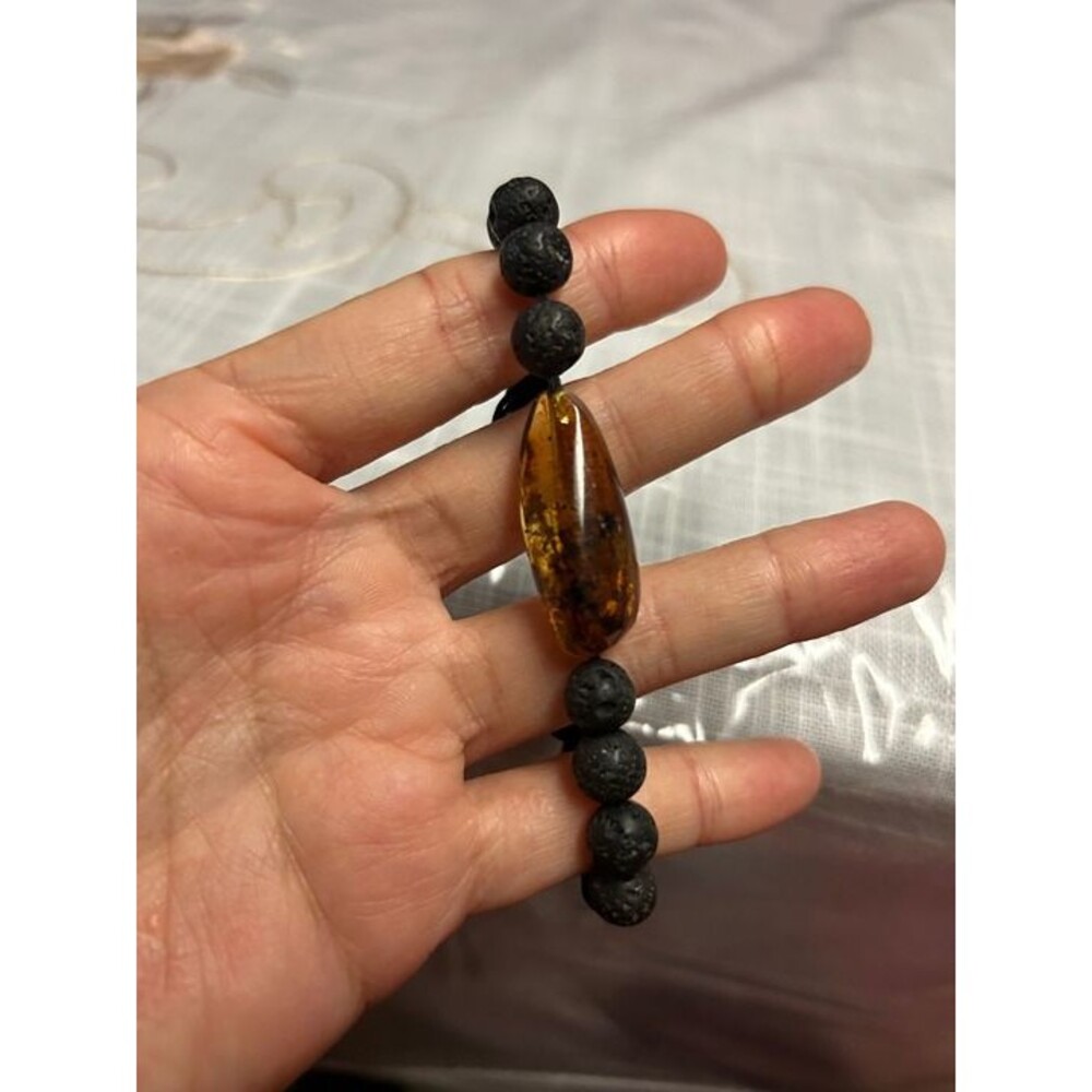 Black Ball Band Silver Charm Women's Bracelet